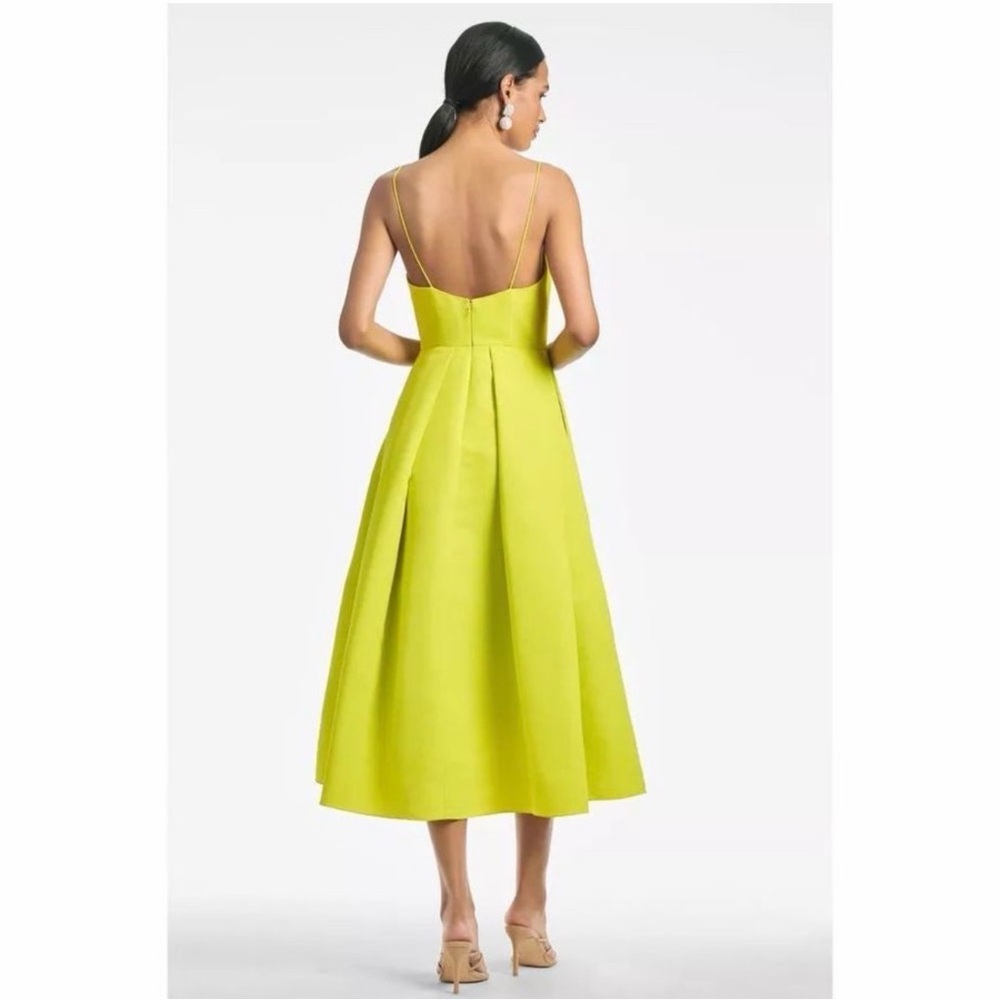 Sachin + Babi Neon Yellow Sleeveless Midi Dress - Picture 4 of 7